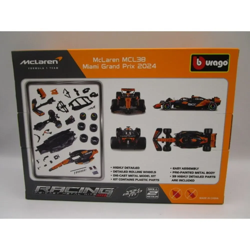 2026 Bburago Racing McClaren F1 #81 Oscar Piastri 1:24 Die-Cast Metal Kits